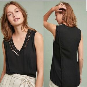 | Anthropologie | Maeve La Vista Black Blouse Size M